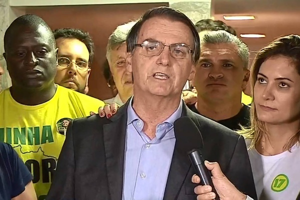 Discurso do presidente eleito Jair Bolsonaro após sua vitória ser anunciada na noite de domingo (28)