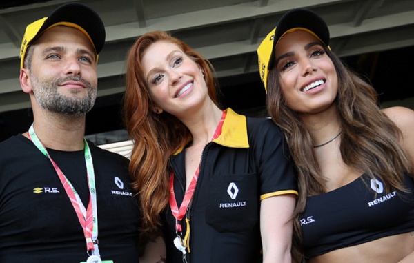 Anitta, Bruno Gagliasso e Marina Ruy Barbosa curtem F1