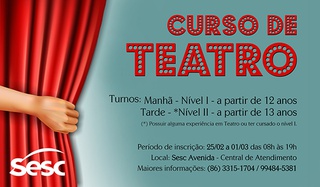 Sesc Avenida abrirá inscrições para curso gratuito de teatro