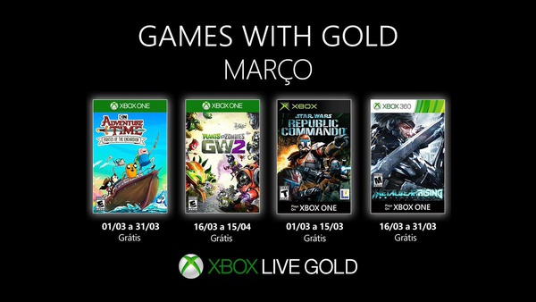 Xbox Live Gold de Março