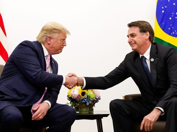 Os dois presidentes participam da reunião do G20, em Osaka