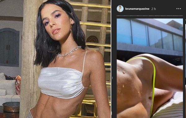 Bruna Marquezine sobe a temperatura com foto de biquíni