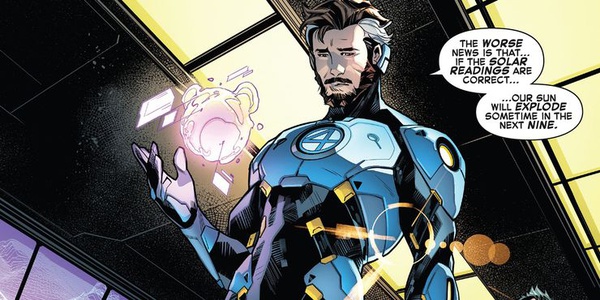 Reed Richards e Tony Stark, duas das mentes mais brilhantes da Marvel, uniram forças em HQ para fazer armadura para o Sr. Fantástico
