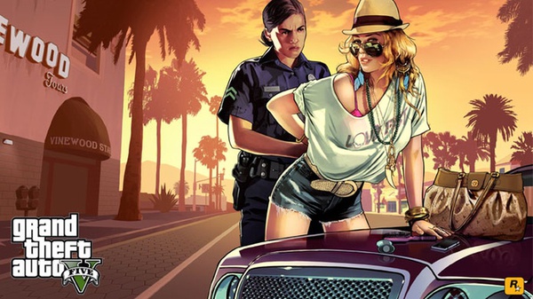 Artes oficiais de GTA 5 mostravam personagens femininas, mas GTA 6 pode ser o primeiro da série a trazer uma protagonista mulher