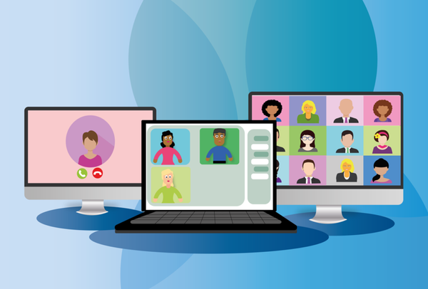 Videoconferência: vantagem em termos da necessidade de isolamento social, desvantagem em termos de saúde da mente.