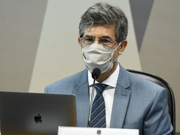 Ministro da Saúde, Marcelo Queiroga, durante depoimento na CPI da Covid.