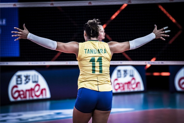 Tandara foi um destaques do Brasil na vitória sobre a Rússia na Liga das Nações 2021