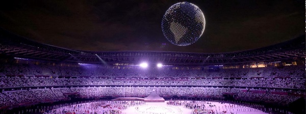 Milhares de drones iluminam céu na abertura das Olimpíadas de Tóquio