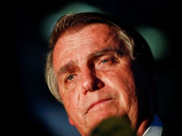 Presidente Jair Bolsonaro durante entrevista coletiva em Brasília