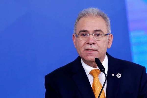 Ministro da Saúde, Marcelo Queiroga, durante cerimônia no Palácio do Planalto
