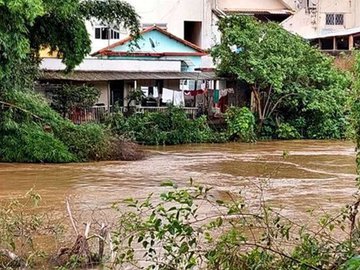 Rio Verde está 3,5 metros acima do nível normal em São Lourenço
