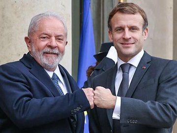 Macron retuíta apoio de Lula para o segundo turno da eleição francesa