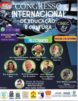 Teresina recebe 1° congresso internacional de educação e cultura nesta quarta (16)