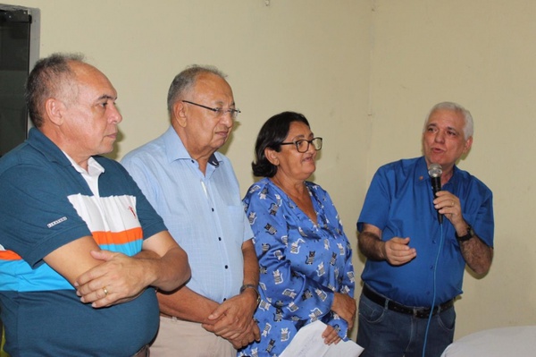 O encontro contou com a presença do ex-deputado Dr. Pessoa (MDB), que é pré-candidato a prefeito.