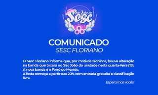 Comunicado Sesc Floriano