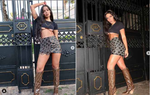 Anitta deixa seios à mostra em look de grife