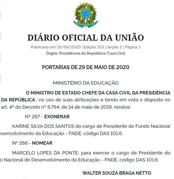 Nomeação de indicado de Ciro Nogueira para o FNDE sai no ...