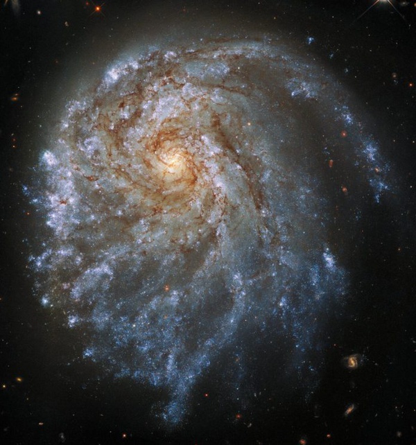 A galáxia NGC 2276 sofre a influência de gás aquecido e de uma vizinha galáctica próxima
