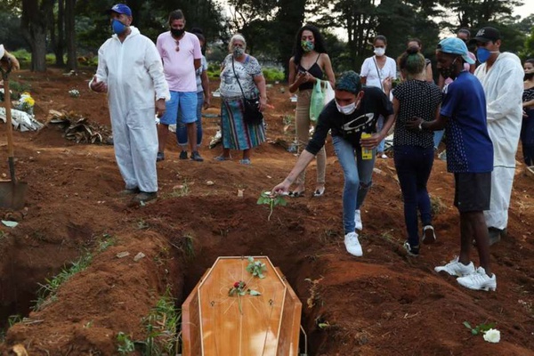 Enterro de vítima da Covid-19 no cemitério da Vila Formosa, em São Paulo (SP) 23/03/2021