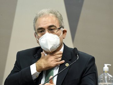 Ministro da Saúde, Marcelo Queiroga, durante depoimento na CPI da Covid.