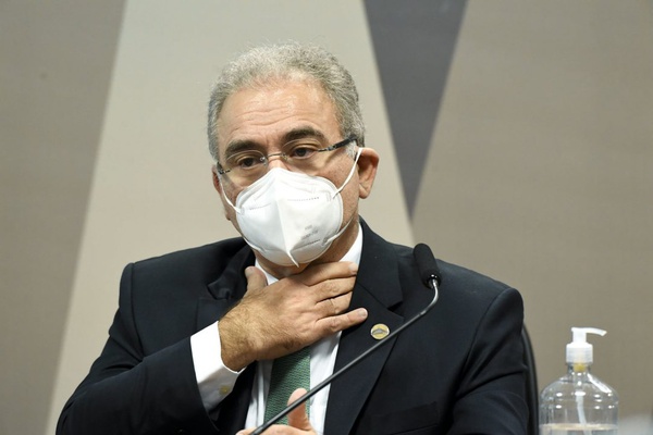 Ministro da Saúde, Marcelo Queiroga, durante depoimento na CPI da Covid.