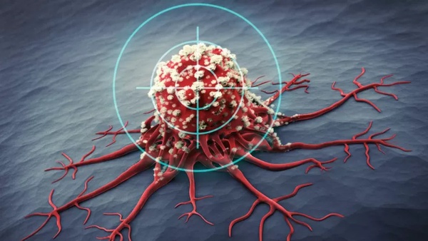 Ilustração de célula cancerosa; os cânceres de início precoce têm marcadores genéticos diferentes em comparação com os cânceres de início tardio
